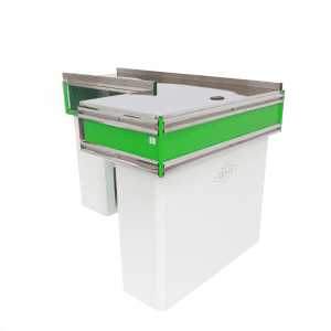 PUNTO DE PAGO VENETON 135cm BLANCO VERDE IZQUIERDO