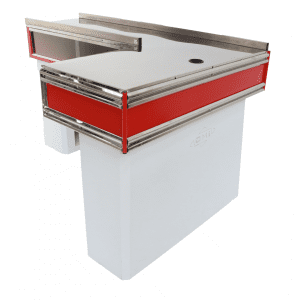 PUNTO DE PAGO VENETON 160cm BLANCO ROJO IZQUIERDO