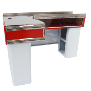 PUNTO DE PAGO VENETON 160cm BLANCO ROJO DERECHO