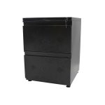 ARCHIVADOR 2 GAVETAS NEGRO