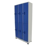 LOCKER DE 6 PUESTOS AZUL ANCHO 86 CM